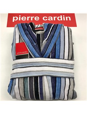 Accappatoio Unisex Jacquard Velour Varie Misure Pierre Cardin Didem Bleu